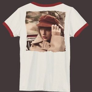 NWT Taylor Swift RED Ringer T-Shirt